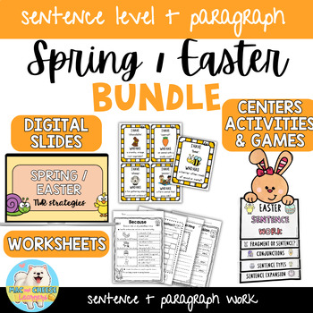 Preview of Easter/Spring themed| The Writing Revolution® BUNDLE worksheets, activities