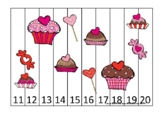 Valentine's Day Themed 11-20 Number Sequence Puzzle Presch