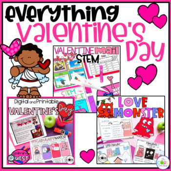 Preview of Valentine's Day Themed Activities Bundle - Valentine Activities Bundle