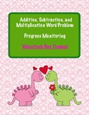 Valentine's Day Themed: Addition, Subtraction, and Multiplication Word Problems