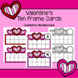 Valentine's Day Themed Blank Ten Frame Cards (Blank)