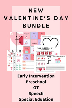 Preview of Valentine's Day Themed Bundle for Toddlers & Preschoolers