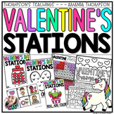 Valentine's Day Themed Centers - Craft, Writing, Math, Hat