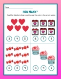 Valentine's Day Themed How Many Worksheet