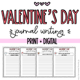 Valentine’s Day Themed Journal Prompts | Digital + Printable