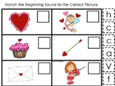 Valentine's Day Themed Match the Beginning Sound Preschool