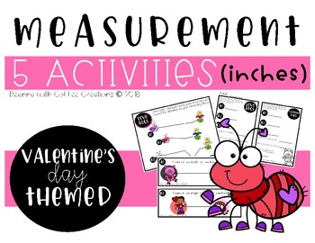 Preview of Valentine's Day Themed Measurement Activities - 2.MD.1, 2.MD.3, 2.MD.4