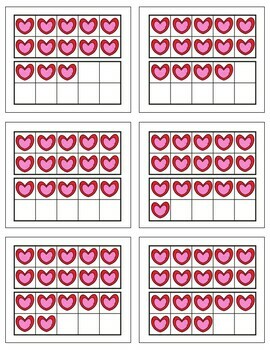 Valentine's Day Themed Number Cards and Math Games - Math Center Games