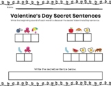 Valentine's Day Themed Secret Sentence Worksheet