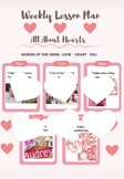 Valentine's Day Themed Weekly Lesson Plan with pictures an