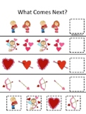 Valentine's Day Themed What Comes Next Preschool Education