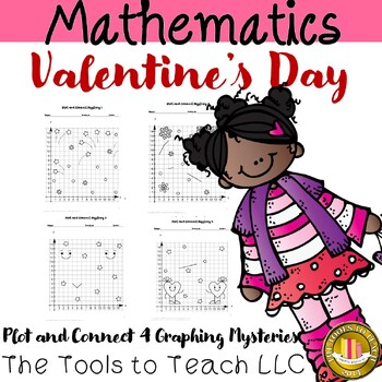 Preview of Valentine's Day Things Plot Coordinates and Connect 4 Graph Mysteries No Prep