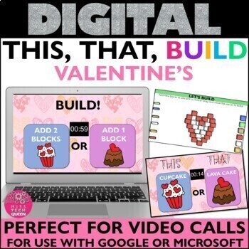 Preview of Valentine's Day This or That Digital Building Game STEM Activity