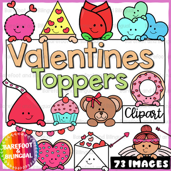 Preview of Valentine's Day Toppers Clipart - Candy Hearts Clipart