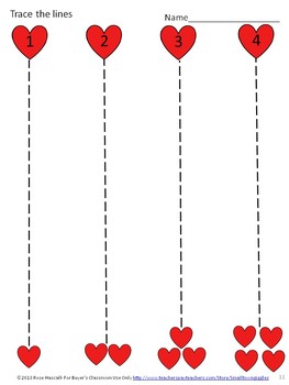 Download Valentine's Day Activities for Preschool Kindergarten Tracing Worksheets