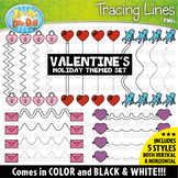 Valentine's Day Tracing Lines Clipart Set {Zip-A-Dee-Doo-D