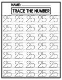 Valentine's Day | Tracing Number 25 | Number Practice