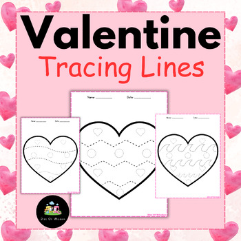 Preview of Valentine's Day Tracing / Pencil Control / Left to Right Mail Practice Clip Art
