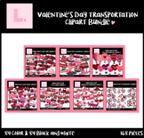 Valentine's Day Transportation Clipart Bundle (Valentines 