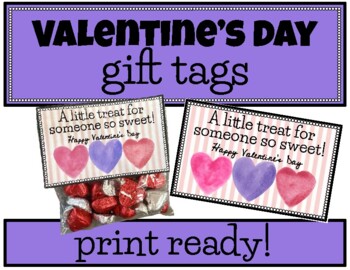 Valentine's Day Treat Bag Tag | Gift Tag by The Link to Learning