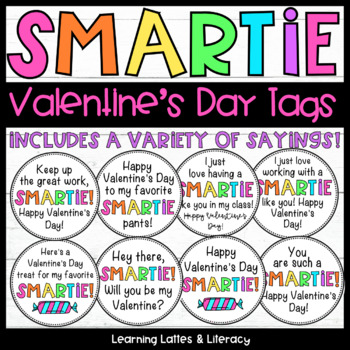 Preview of Valentine's Day Treat Tags Happy Valentine's Day Smarty Pants Student Treats