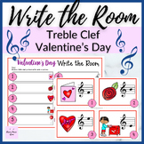 Valentine's Day Treble Clef Write the Room for Elementary 