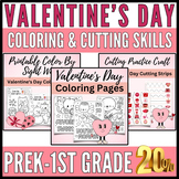 Valentine's Day Ultimate Activity Bundle | Coloring, Cutti