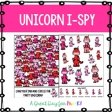 Unicorn I-Spy for Preschool, Prek, and Kindergarten