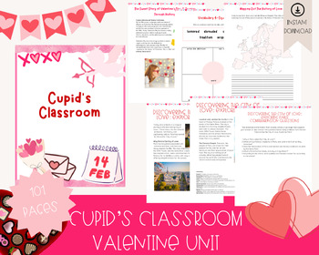 Preview of Valentine's Day Unit, Cupid, Aphrodite, Swans, Love birds, Paris Lesson