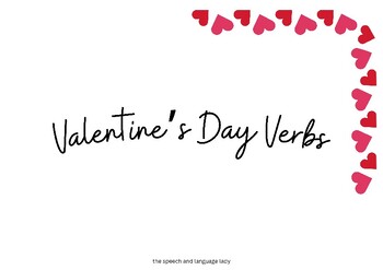 Preview of Valentine's Day Verb Cards (Color & BW)