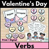 Valentine's Day Verbs Grammar Activities with Past Present