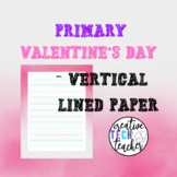 Valentine's Day Vertical Handwriting Paper