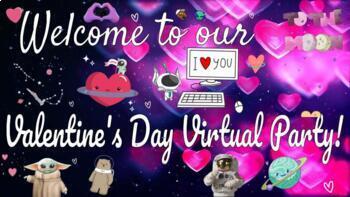 Preview of Valentine's Day Virtual Party (Distance Learning) 1st/2nd/3rd