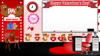 Preview of Valentine's Day Virtual School Background