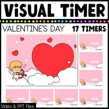 Preview of Valentine's Day Visual Timer Classroom Management Tool Transition PPT Video