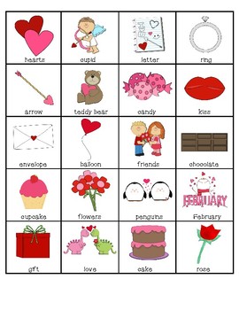 Valentine's Day Vocabulary File Folder by The Sped Zone | TPT