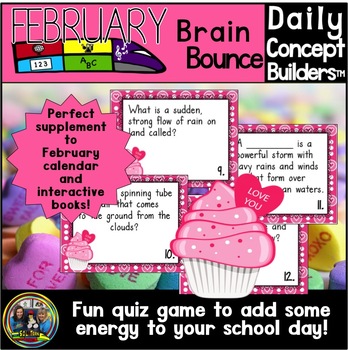 Preview of February Vocabulary Activities Word Game