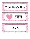 Valentine's Day Vocabulary for Word Wall