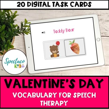 Preview of Valentine's Day Vocabulary game for Speech therapy BOOM Cards