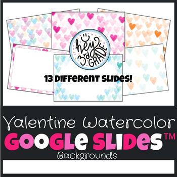 Preview of Valentine's Day Watercolor Background Google Slides™