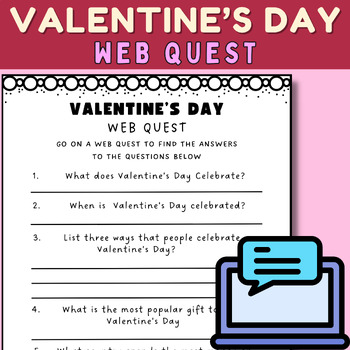 Preview of Valentine's Day WebQuest | Research Based Activity