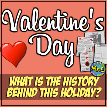 Preview of History of Valentine's Day Reading Activity and Student Lesson