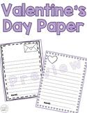 Valentine's Day Witting Paper hearts mailbox lined Februar