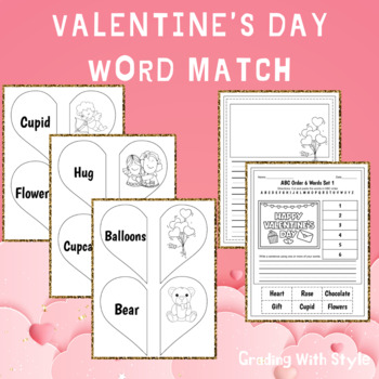 Preview of Valentine's Day Word Match