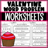 Valentine's Day Word Problem Worksheets: Addition & Subtra