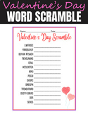 Valentine's Day Word Scramble (with key)