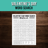 Valentine's Day Word Search Activity | Printable Puzzle | 