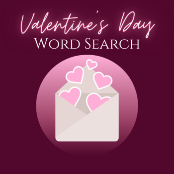 Preview of Valentine's Day Word Search- Distance Activity