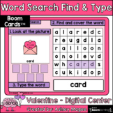 Valentine's Day Word Search Find & Type - Boom Cards - Dig