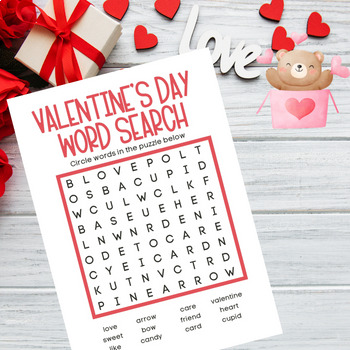 Preview of Valentine’s Day Word Search Game
